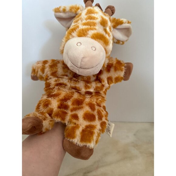 Nat & Jules Giraffe Plush Hand Puppet Toy Orange Cream Soft - Picture 5 of 5